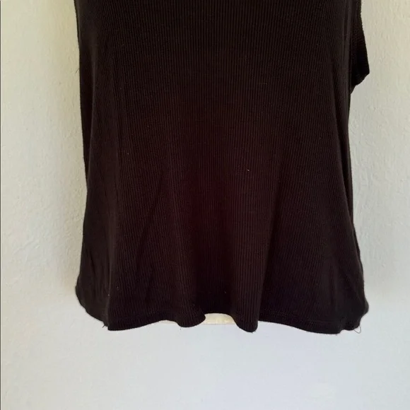 No Boundaries black spandex stretch ribbed knit sleeveless tank top size large - Picture 4 of 9